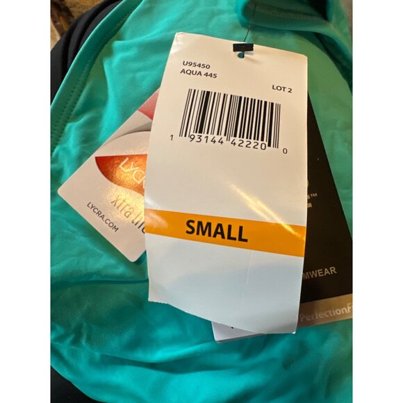 Coco Reef Aqua High-Waist Bikini Bottoms High-Leg Minimalist Design Size Small - Picture 3 of 6